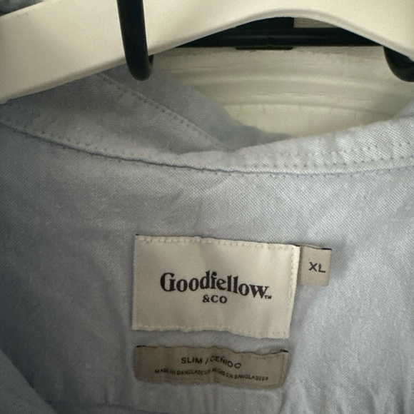 Good Fellow Blue Dress Shirt Slim - Picture 4 of 5